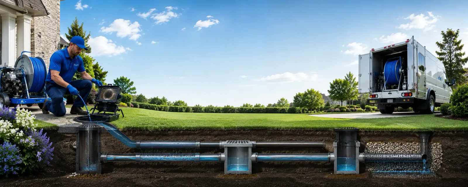 Outdoor drain cleaning information for Stockwell, IN